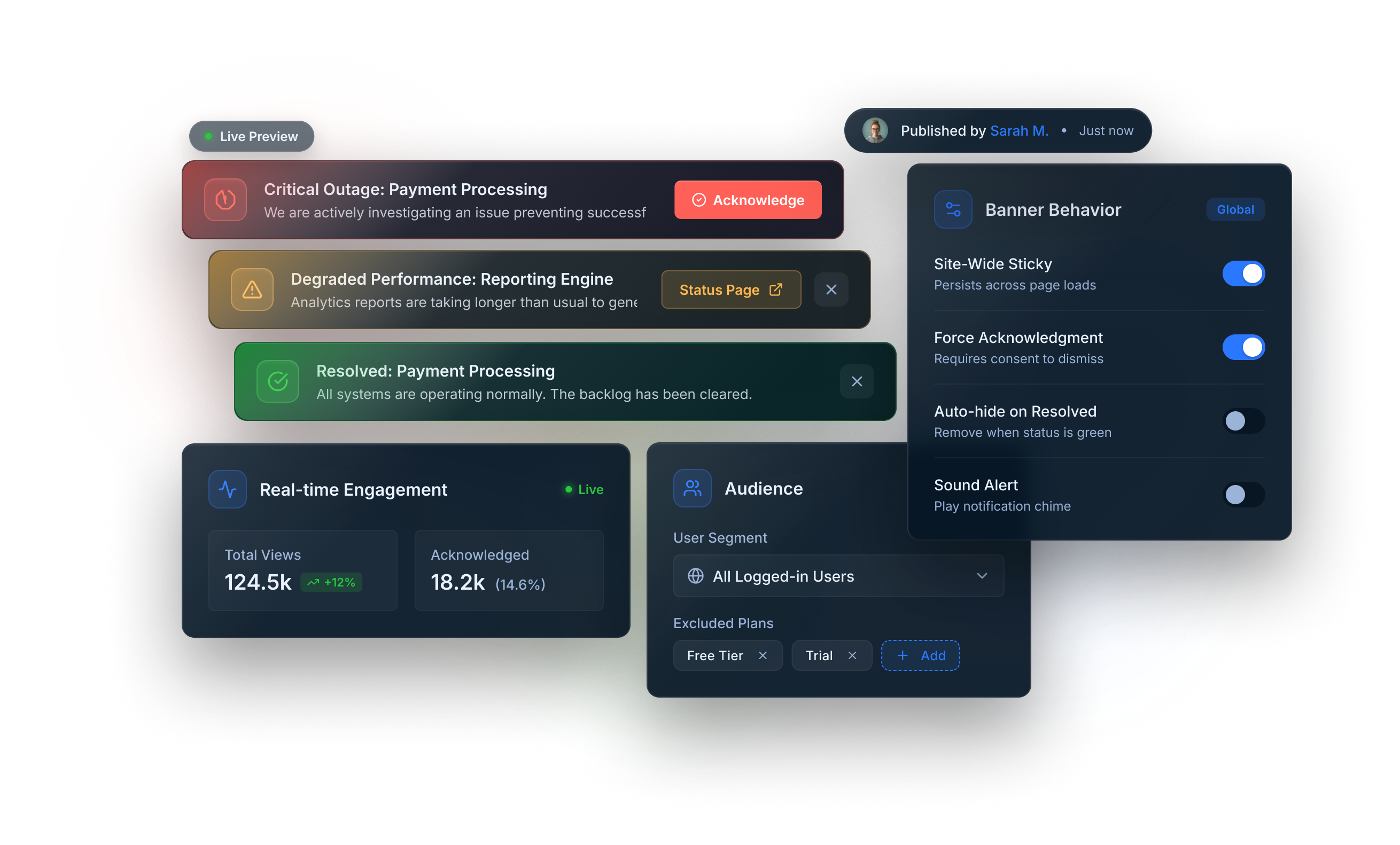 Guidez status banner